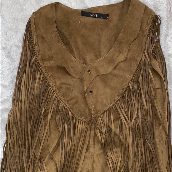 Say fringe faux leather vest - Picture 3 of 5